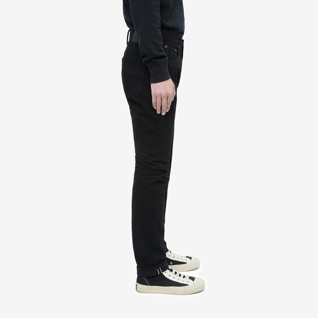 Pure Blue Japan XX-019 black selvedge denim relaxed tapered jeans Japan wear image side 