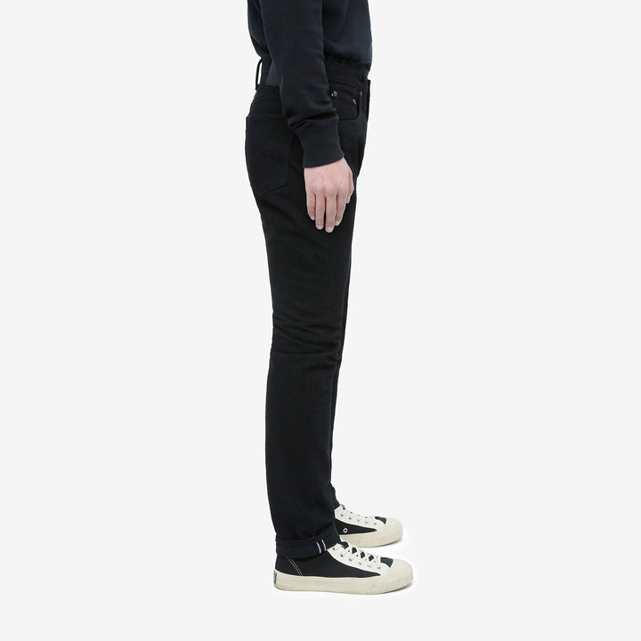 Pure Blue Japan XX-019 black selvedge denim relaxed tapered jeans Japan wear image side 