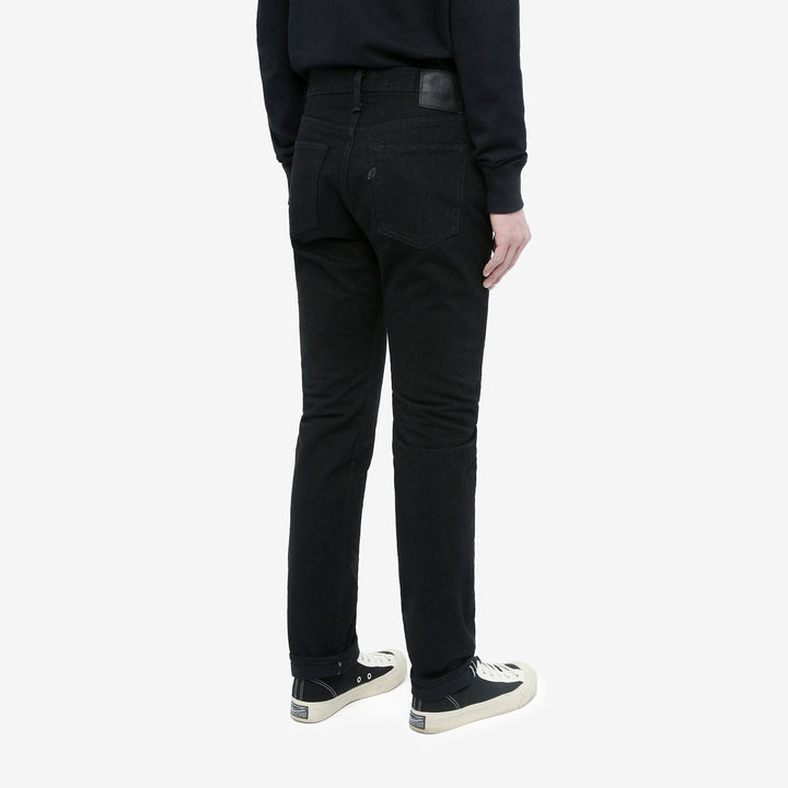Pure Blue Japan XX-019 black selvedge denim relaxed tapered jeans Japan wear image back