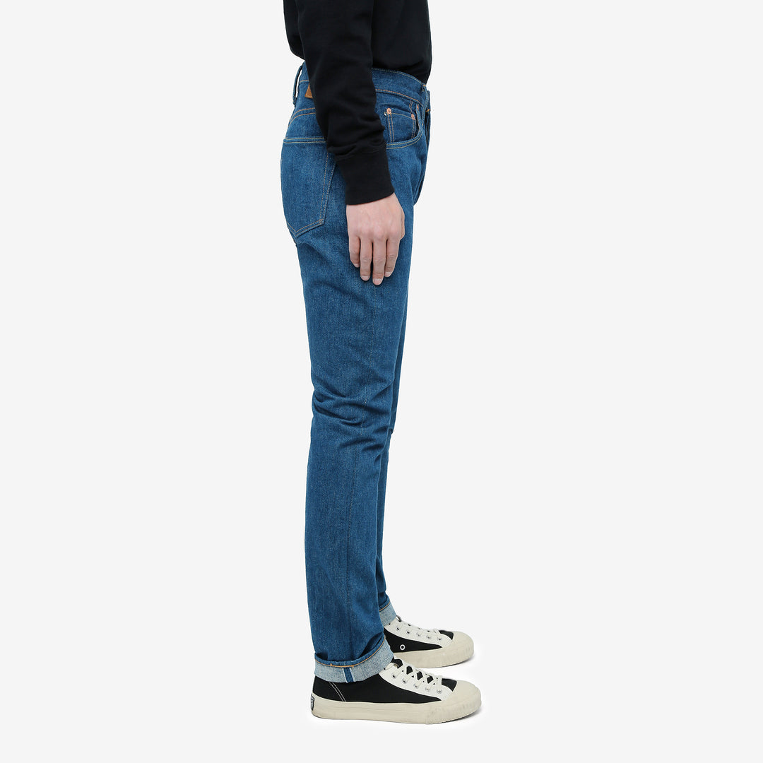 Pure Blue Japan greencast indigo selvedge denim relaxed tapered jeans Japan wear image side