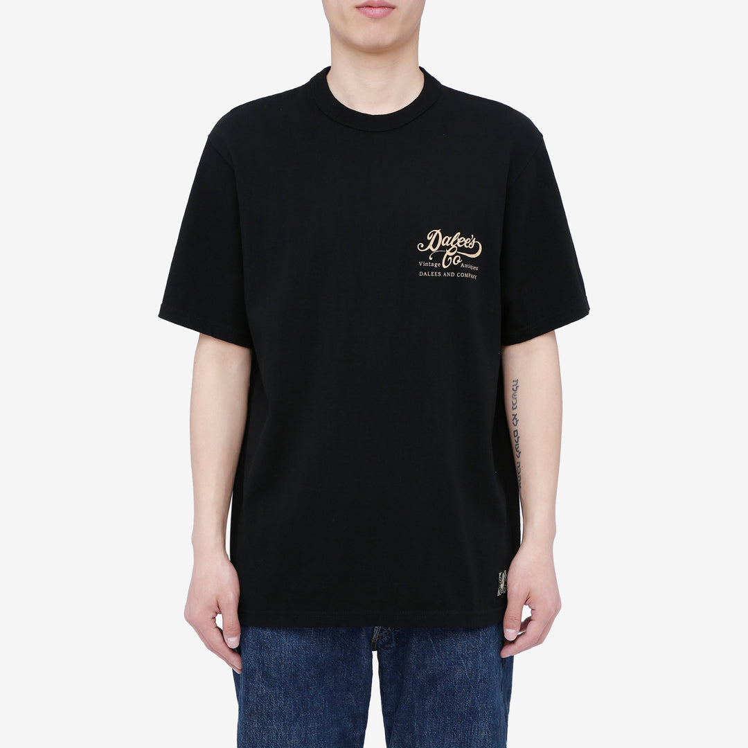 Dalee’s & Co. DLSB-001 8oz loopwheel logo T-shirt made in Japan black