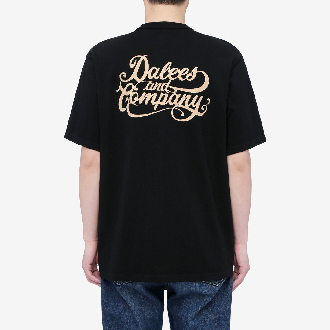 Dalee’s & Co. DLSB-001 8oz loopwheel logo T-shirt made in Japan black