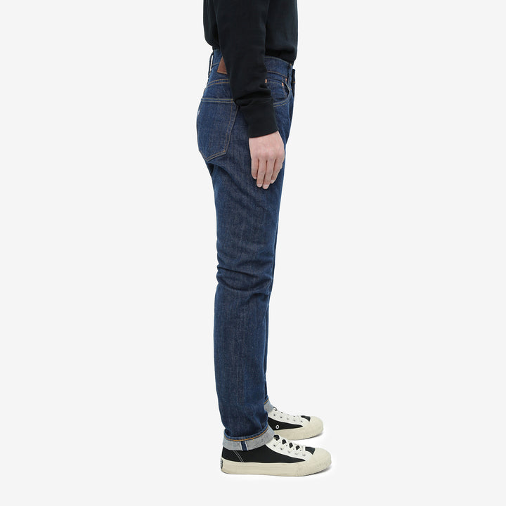 Pure Blue Japan AI-13.5oz-019 natural indigo selvedge denim relaxed tapered jeans wear image side