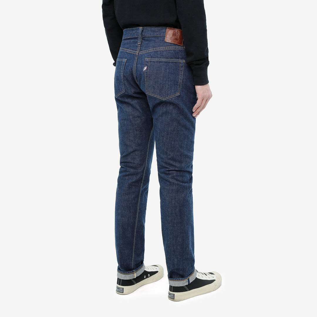 Pure Blue Japan AI-13.5oz-019 natural indigo selvedge denim relaxed tapered jeans wear image back