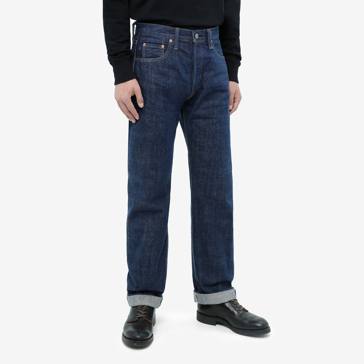 Pure Blue Japan AI-13.5oz-003　natural indigo selvedge denim regular straight jeans wear image front side front