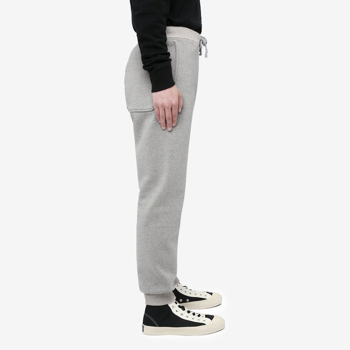 Deluxeware S500-00 20oz Heavyweight Loopwheeled Sweatpants Made in Japan Grey Wear Image Side View