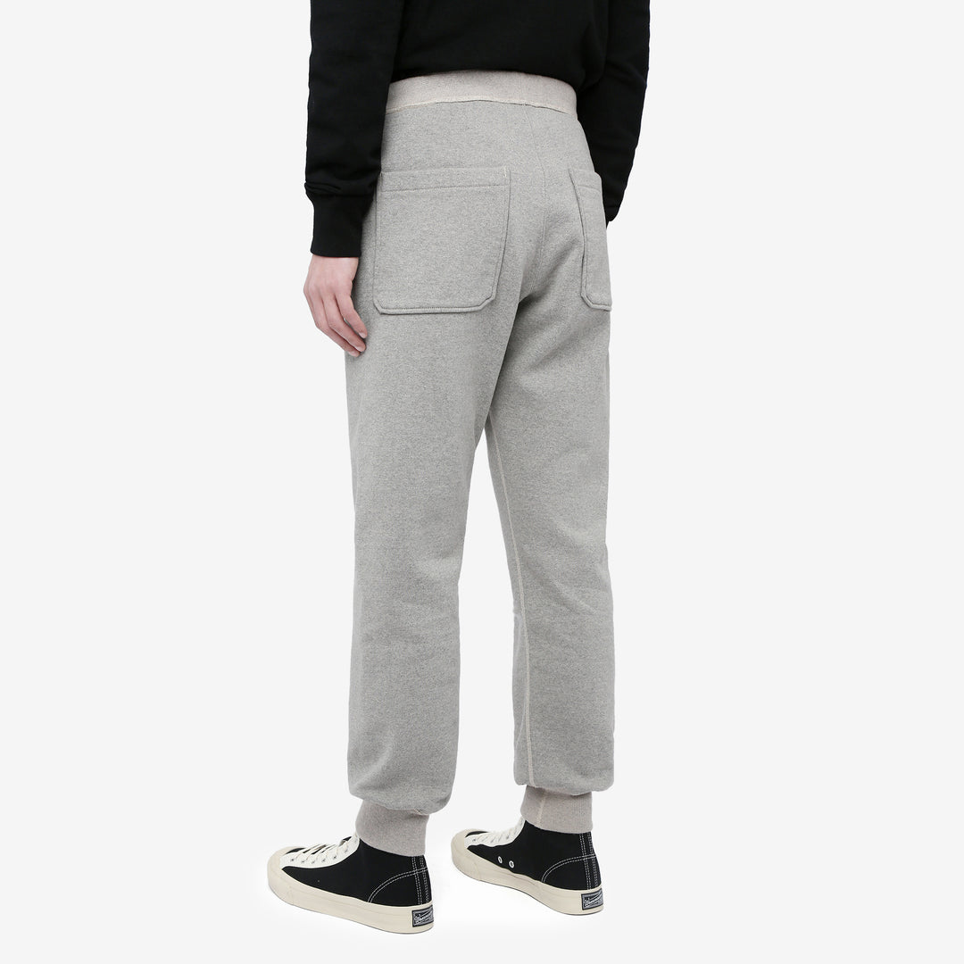 Deluxeware S500-00 20oz Heavyweight Loopwheeled Sweatpants Made in Japan Grey Wear Image Back