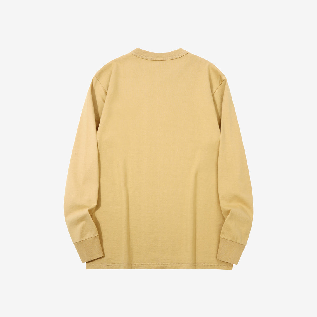 Deluxeware SDTL-00 10.5oz loopwheeled long sleeve t-shirt made in Japan heavyweight crew neck yellow