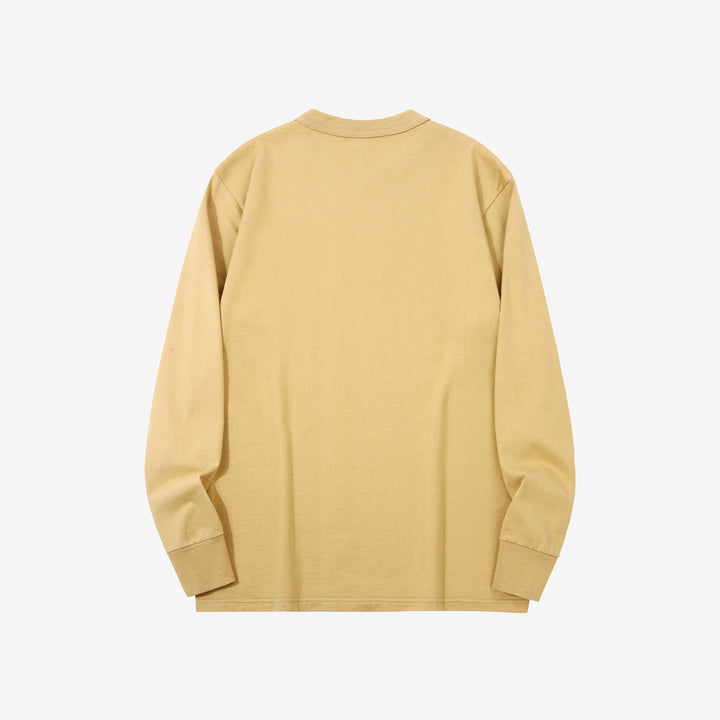 Deluxeware SDTL-00 10.5oz loopwheeled long sleeve t-shirt made in Japan heavyweight crew neck yellow
