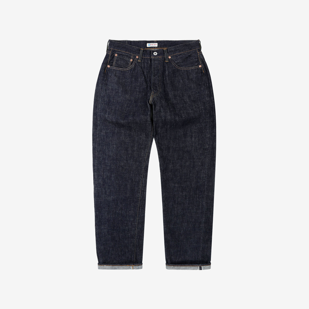Moto Motor New Vintage 13oz Selvedge Denim 1947 Model Regular Straight Fit Japanese denim jeans front 