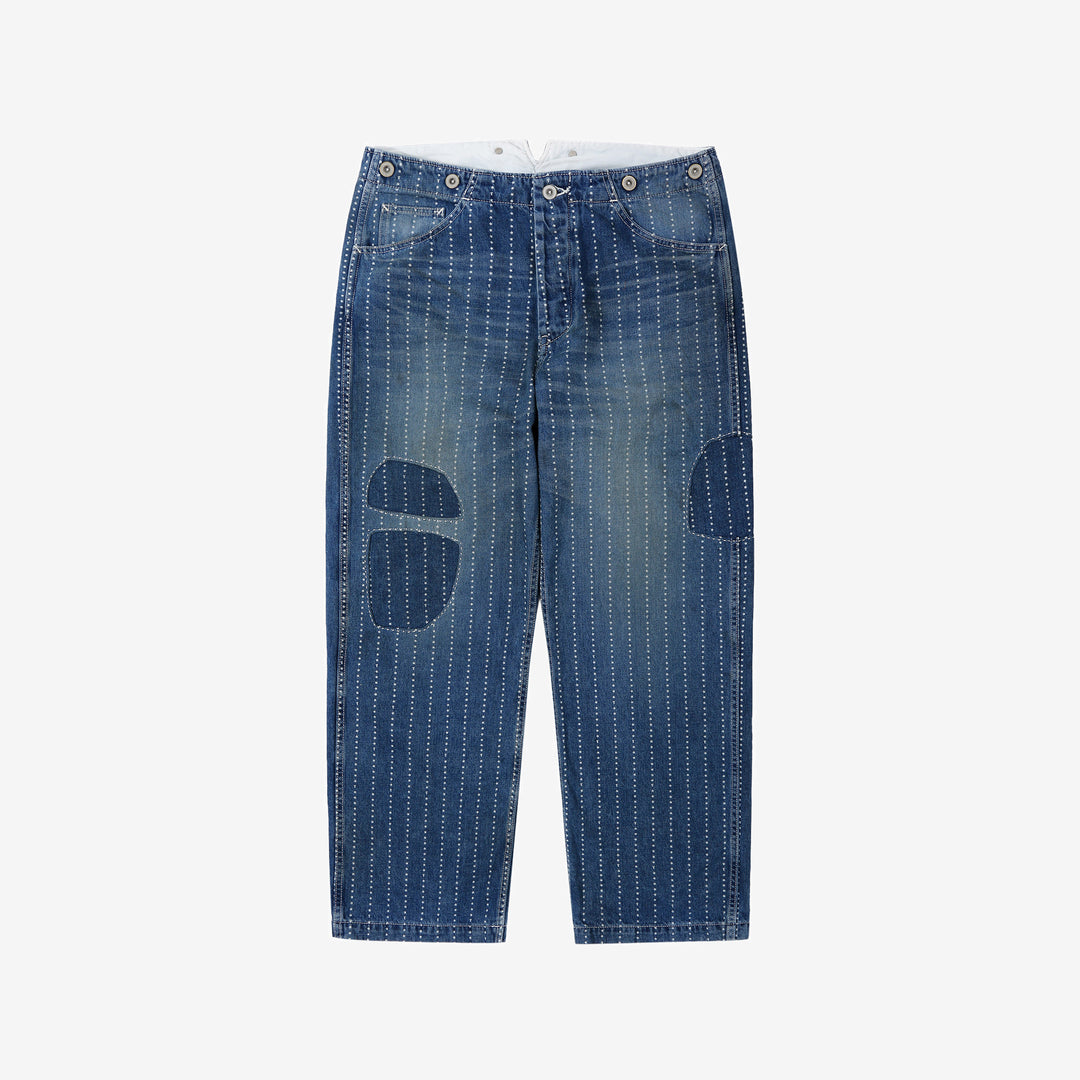Fullcount 1138HW star wabash workers pants indigo used wash railroad workwear trousers Japan front 2