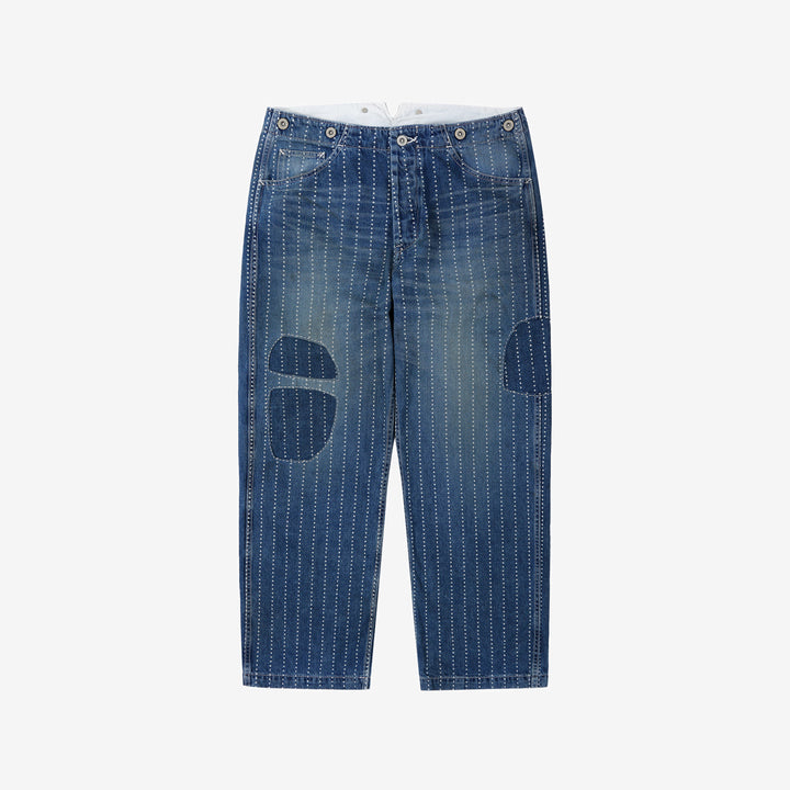 Fullcount 1138HW star wabash workers pants indigo used wash railroad workwear trousers Japan front 2