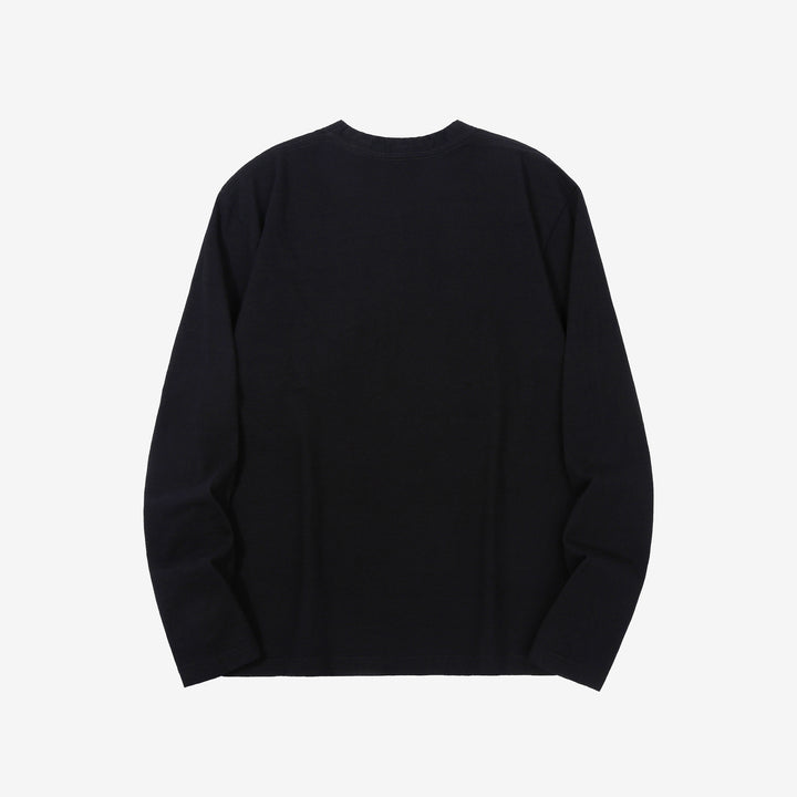 Pure Blue Japan LS-5011-IDBK indigo black jersey long sleeve T-shirt fading cotton Japan back