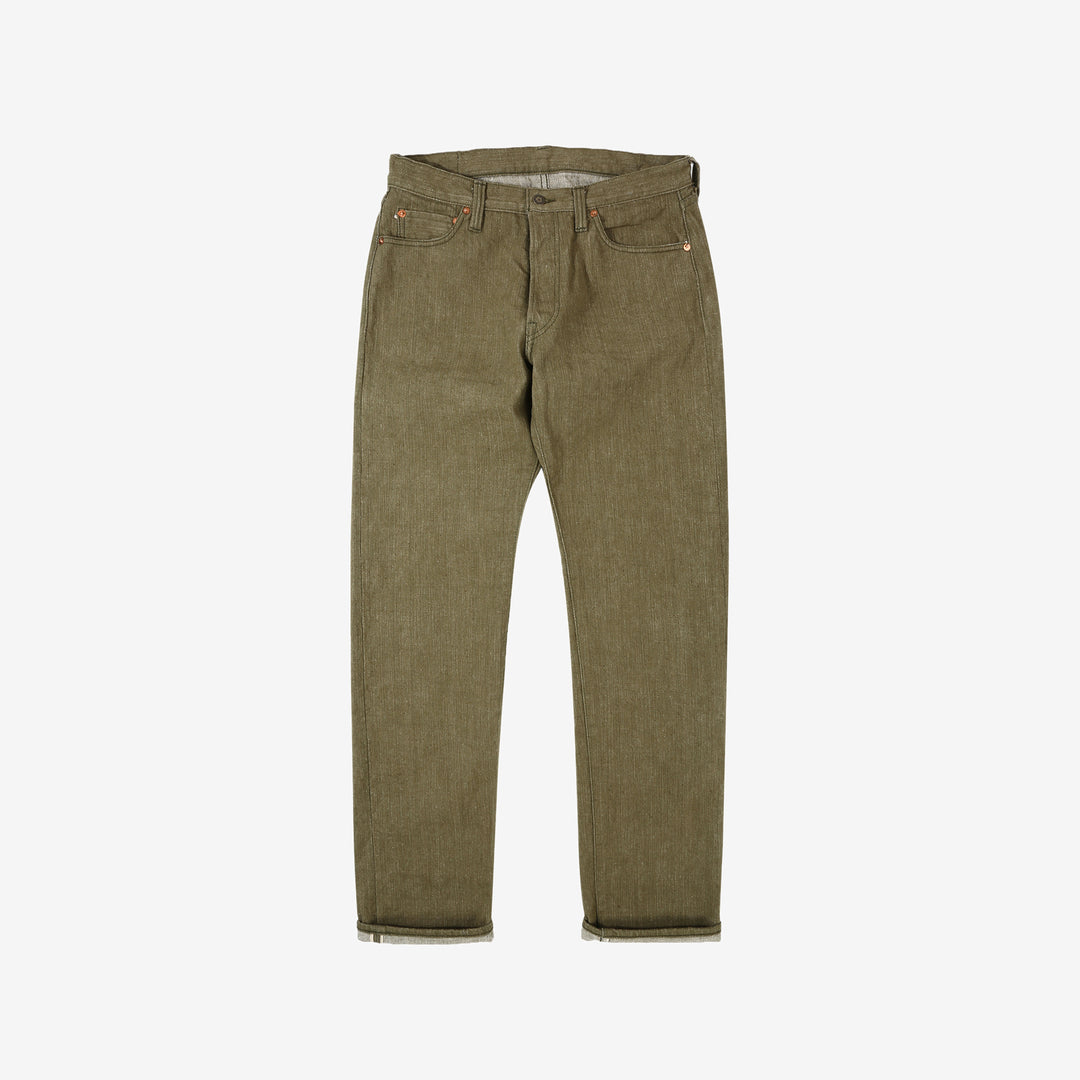 Samurai Jeans S0150GNX Uguisu 17oz selvedge denim classic straight fit full view front
