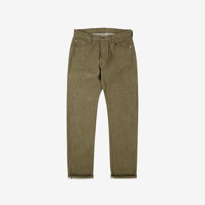 Samurai Jeans S0150GNX Uguisu 17oz selvedge denim classic straight fit full view front