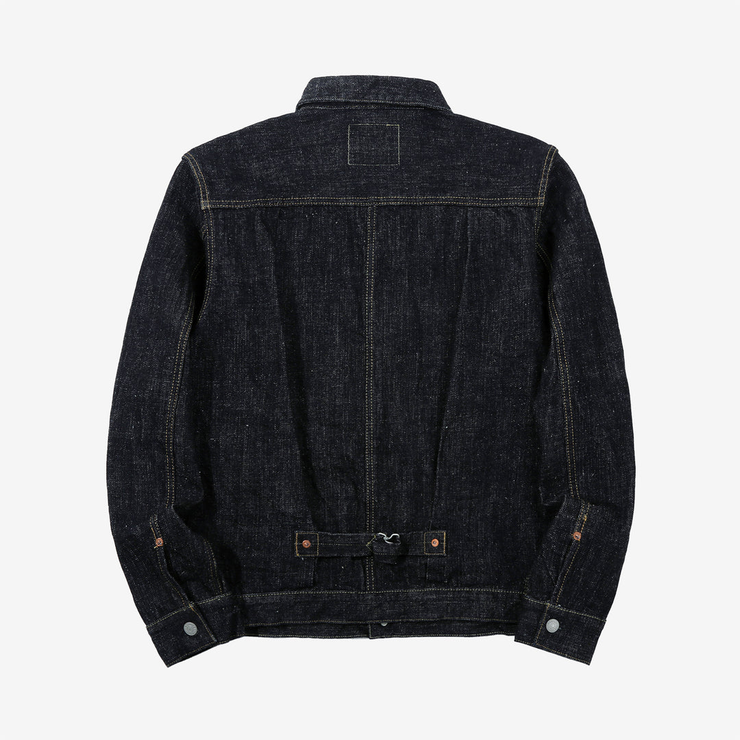 Omoto Denim 3111 15.5oz slub nep selvedge Type 1 denim jacket Japan back