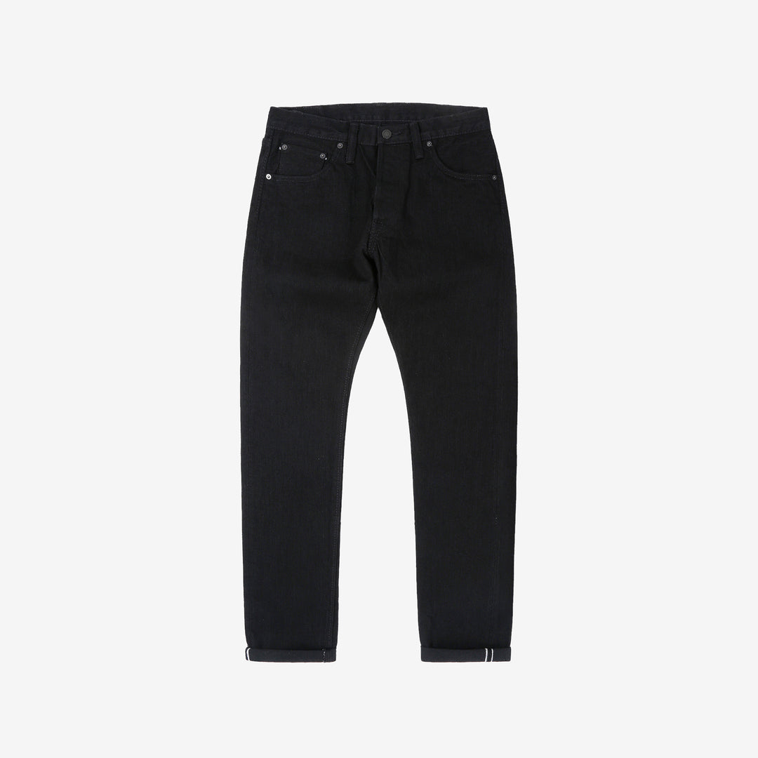 Pure Blue Japan XX-019 black selvedge denim relaxed tapered jeans Japan front