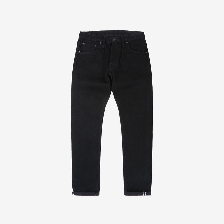 Pure Blue Japan XX-019 black selvedge denim relaxed tapered jeans Japan front