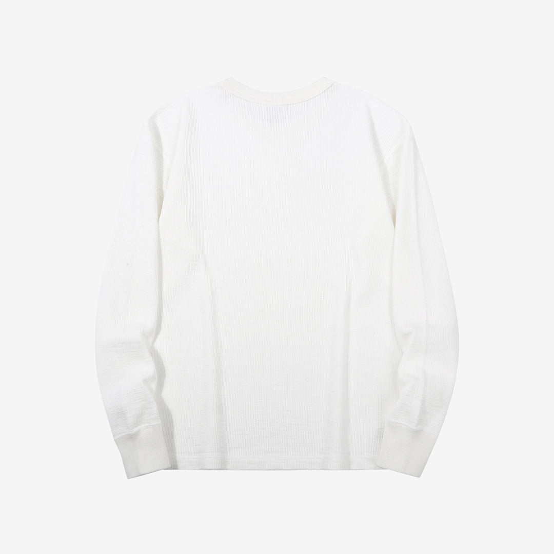 UES 602530 Half Cardigan Stitch Long Sleeve T-Shirt – Crew Neck