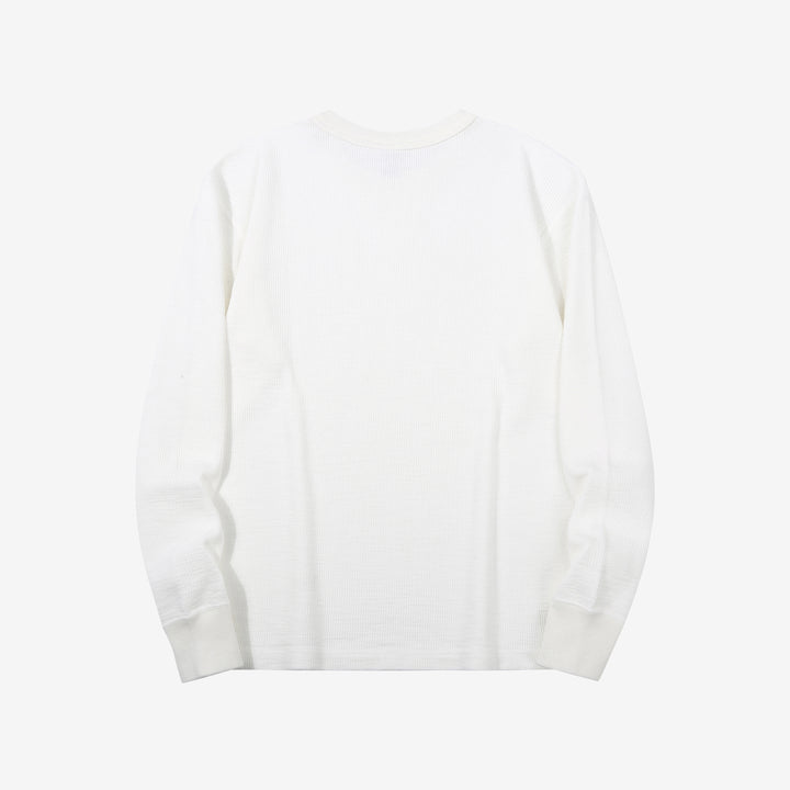 UES 602530 Half Cardigan Stitch Long Sleeve T-Shirt – Crew Neck