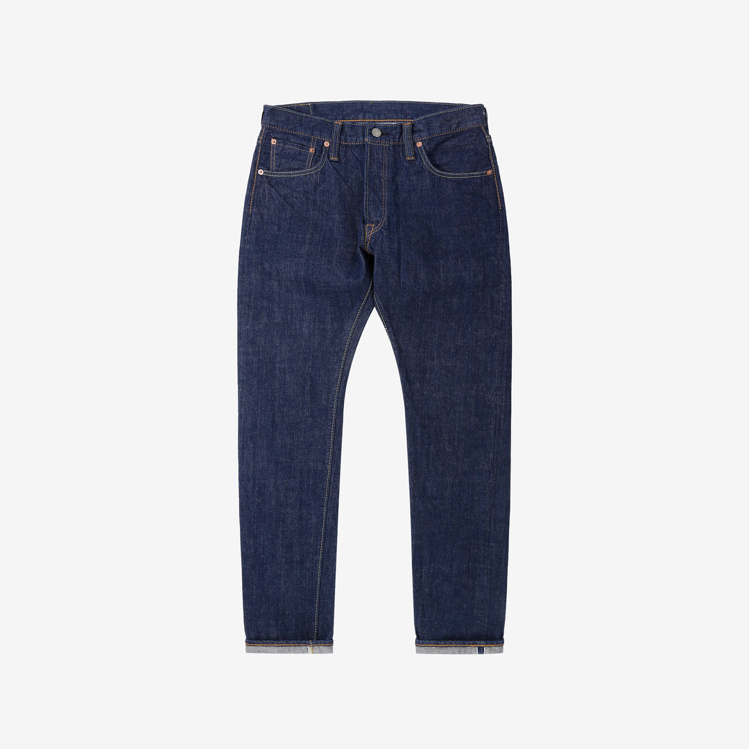 Pure Blue Japan AI-13.5oz-019 natural indigo selvedge denim relaxed tapered jeans Japan front