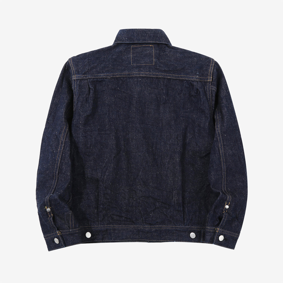 Samurai Jeans S101AX AI Plus 18oz selvedge denim jacket back view