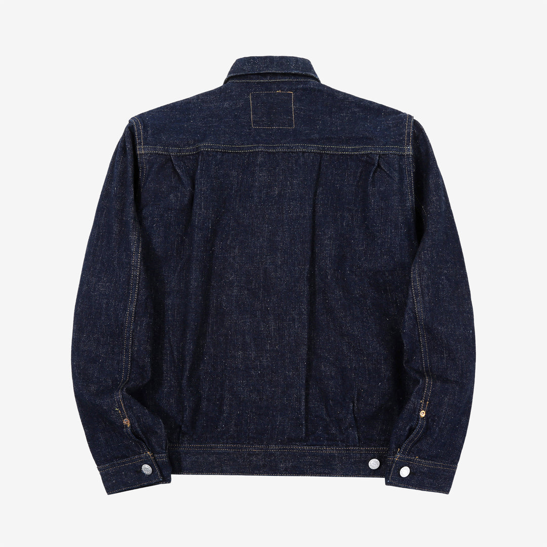 Samurai Jeans S101AX "AI Plus" Natural Indigo Mixed 18oz Selvedge Denim Jacket Back View