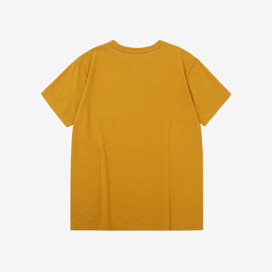 Deluxeware MTS-00 7.5oz loopwheeled T-shirt made in Japan crew neck yellow
