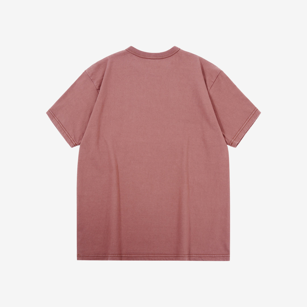 Samurai Jeans SJST-ML Tubular Solid T-Shirt - Crew Neck Ankoh Red Back View