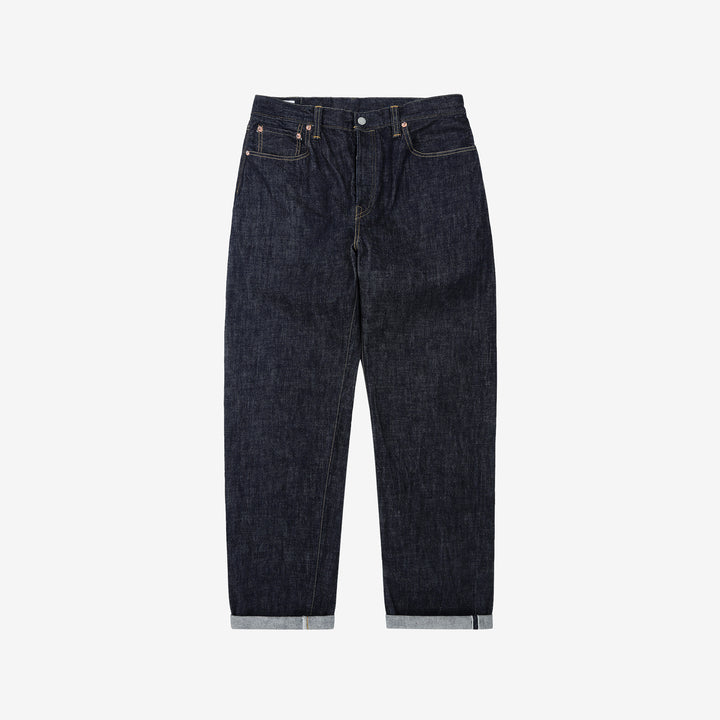 Omoto Denim 0815 13.5oz selvedge denim wide tapered jeans made in Japan front