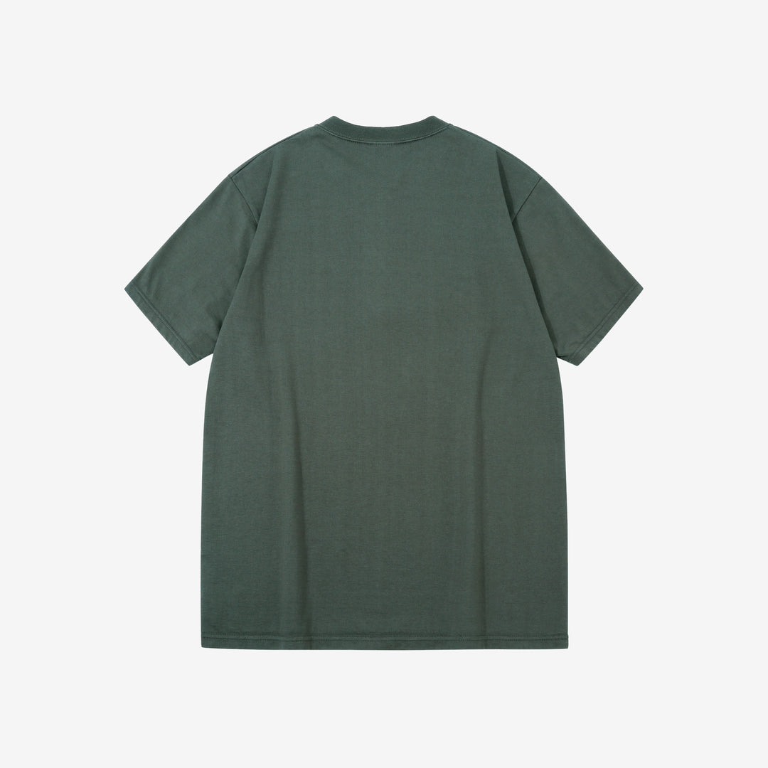 Deluxeware SDHT-00 10.5oz loopwheeled henley t-shirt made in Japan heavyweight green grey