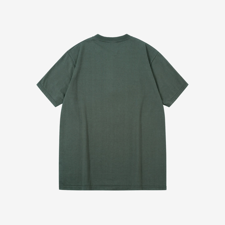 Deluxeware SDHT-00 10.5oz loopwheeled henley t-shirt made in Japan heavyweight green grey