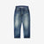 Fullcount 0105 Badass selvedge denim used wash wide straight jeans Japan exclusive front