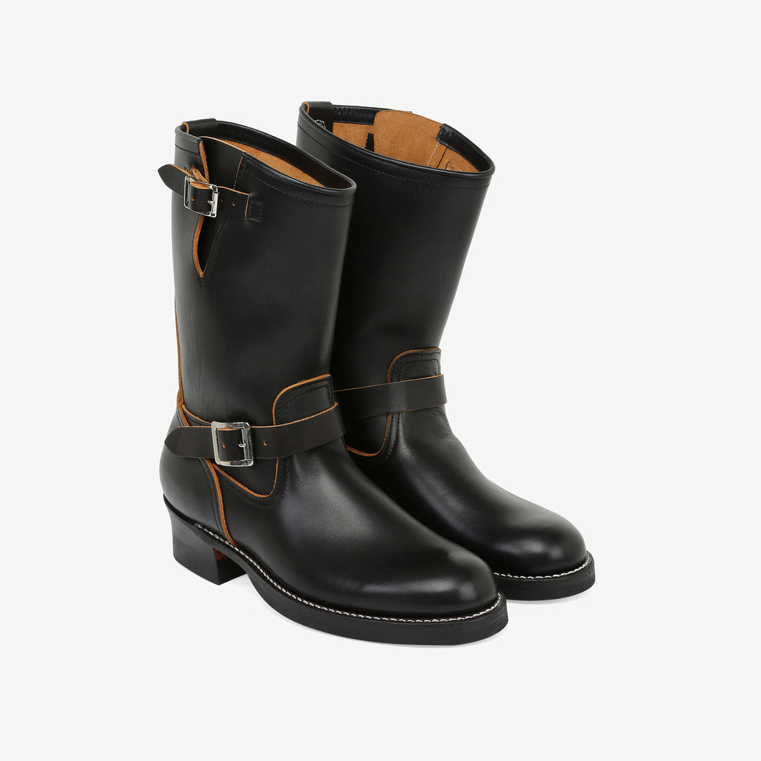 attractions biltbuck lot 269 engineer boots heavy weight kipskin leather black
