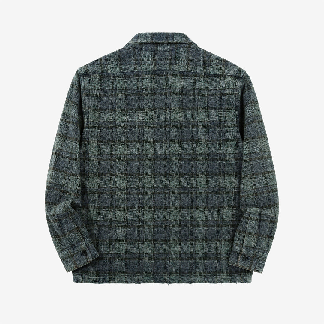 Sugar & Co SGR-BTS01V box check shirt vintage wash back view