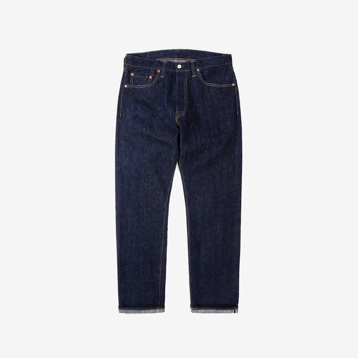 Freewheelers Vanishing West Lot 601XX 1951 14oz selvedge denim jeans slim straight fit indigo Japan front