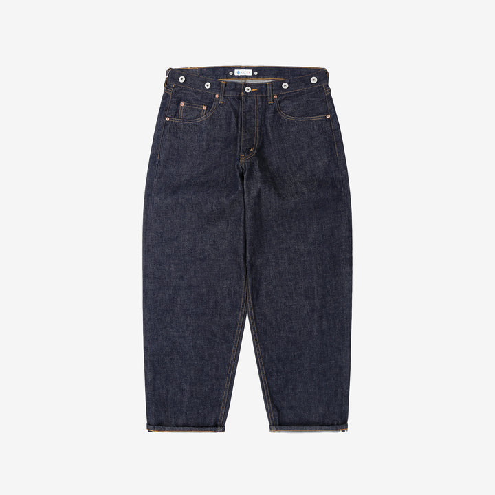 Moto Motor New Vintage 12oz selvedge denim old baggy fit indigo Japanese denim jeans front