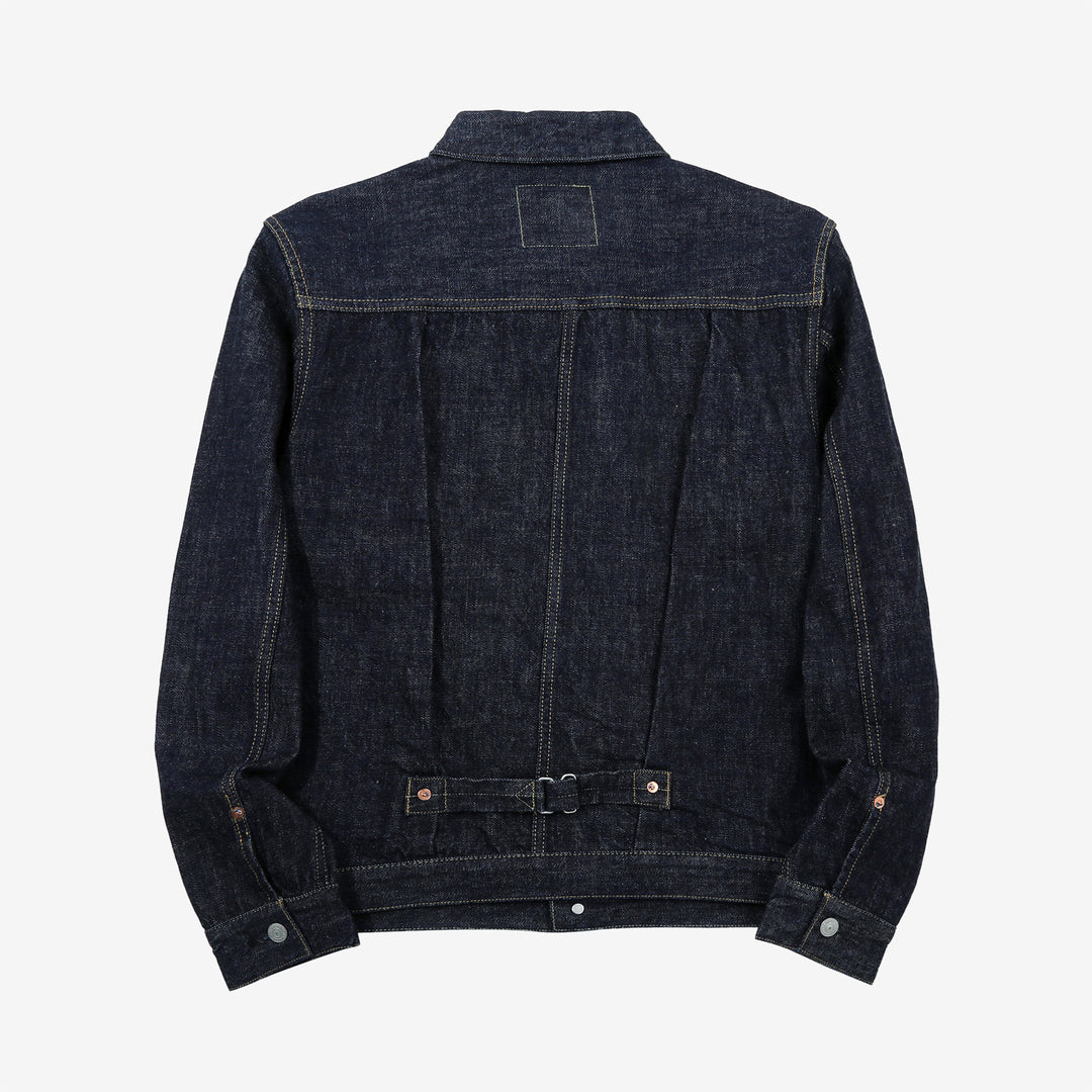 Omoto Denim 3115 13.5oz selvedge Type 1 denim jacket made in Japan back