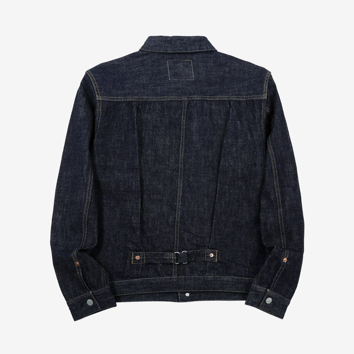 Omoto Denim 3115 13.5oz selvedge Type 1 denim jacket made in Japan back