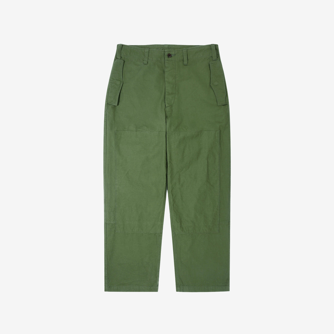 Wasew WSW-26S-011 Military Double Knee Work Pants - Olive | Made in Japan | Front View