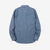 Deluxeware 7623 7oz selvedge chambray work shirt light indigo back view