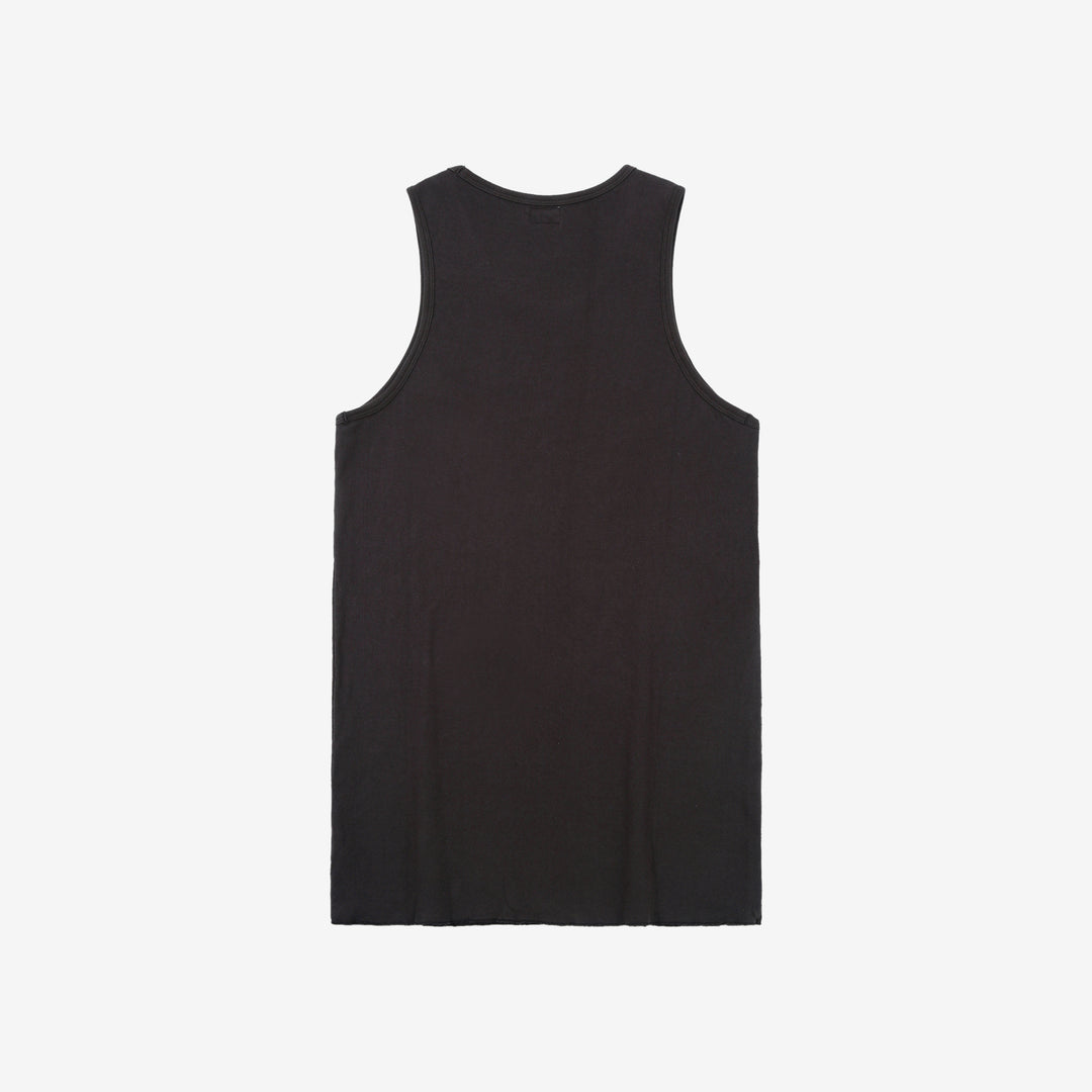 Stevenson Overall Co. Dual Comfort Cotton Tank Charcoal Made In Japan Front Back View
