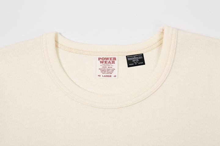 Freewheelers 2625009 Heavyweight Solid Pocket T-Shirt in Straw Cream – Interior Neck Detail