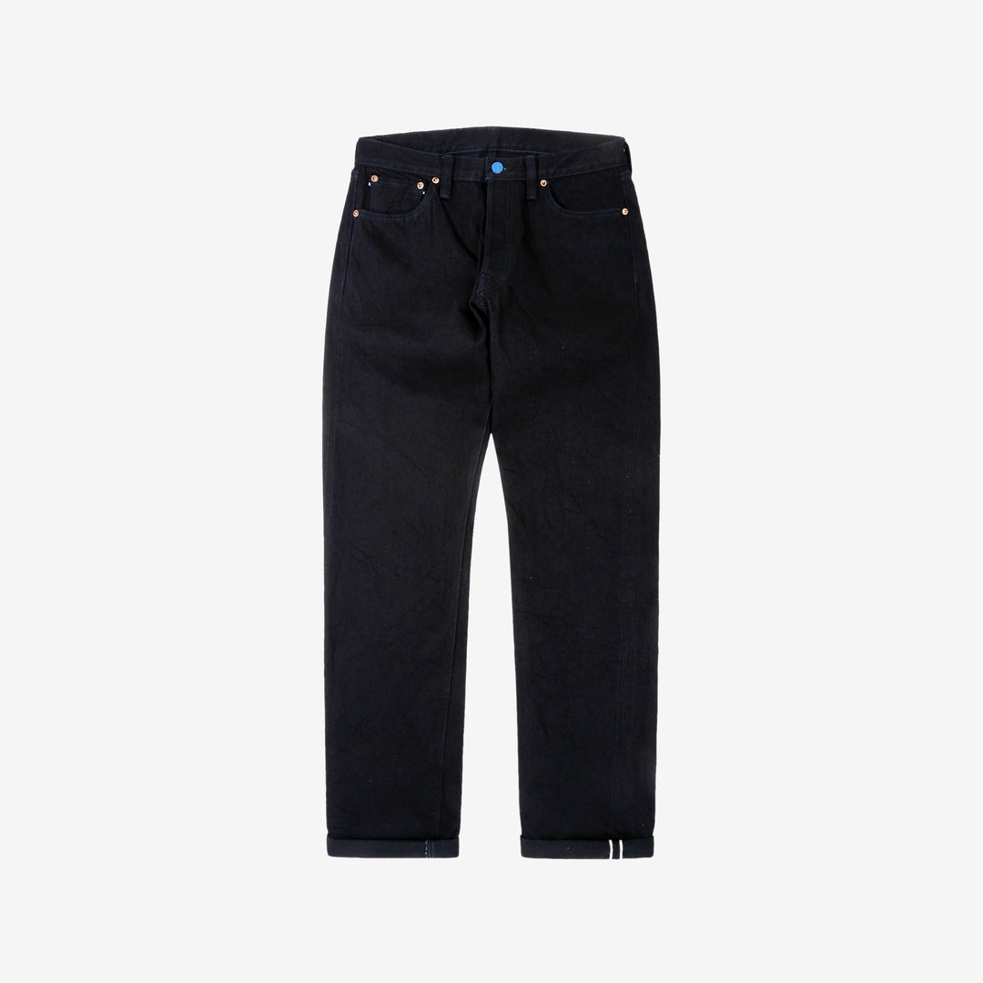 Samurai Jeans S0510XX-BOB Black on Blue 15oz selvedge denim regular straight fit made in Japan front view