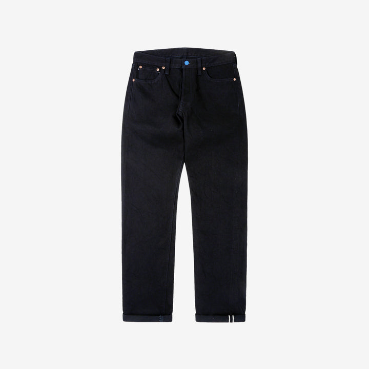 Samurai Jeans S0510XX-BOB Black on Blue 15oz selvedge denim regular straight fit made in Japan front view