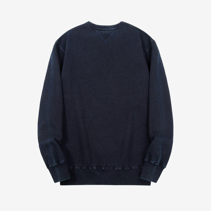 Samurai Jeans SIS25-101 14.5oz Indigo Sweatshirt - Kakishibu Overdyed Back
