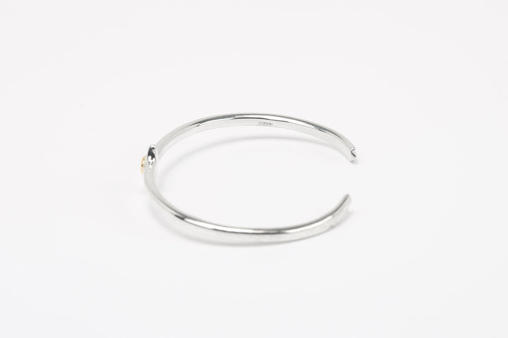 Moto BC-01G eagle silver bangle K18 gold accent native style handmade bracelet Japan