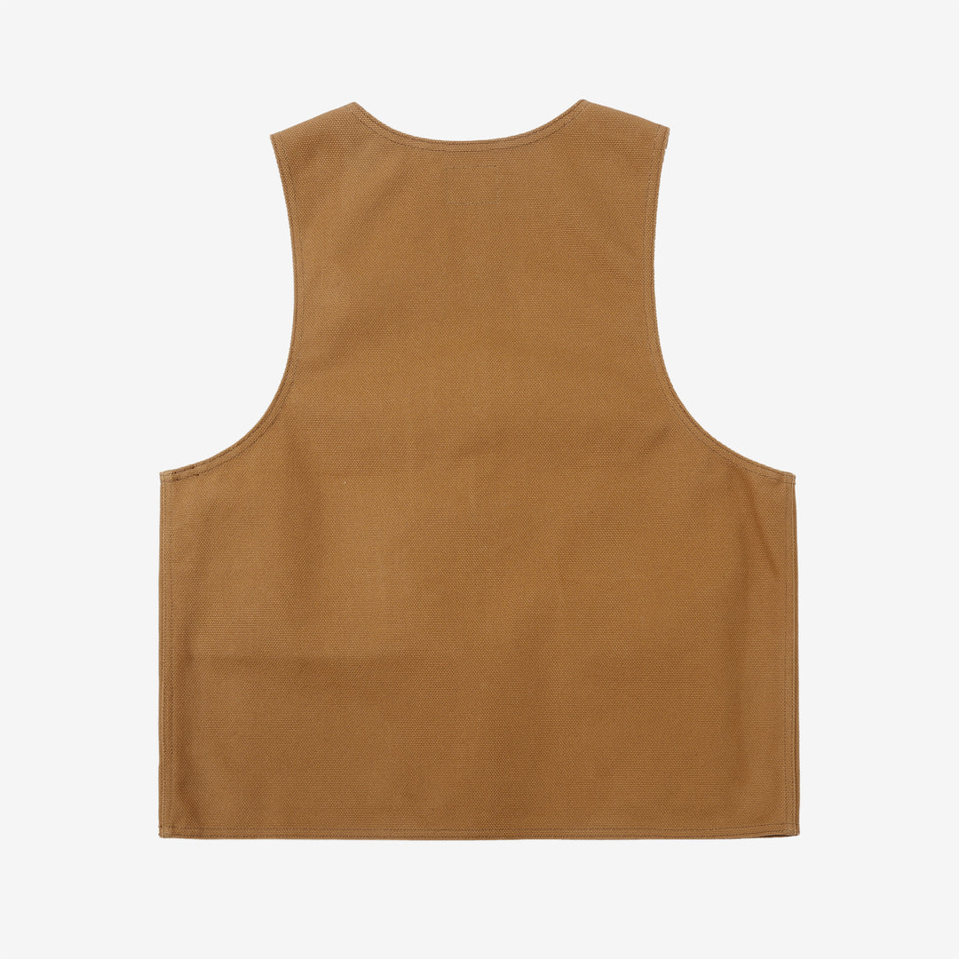 Boncoura Heavy Duck Canvas Utility Vest Mention Exclusive Made in Japan vintage hunting military style duck canvas vest back view