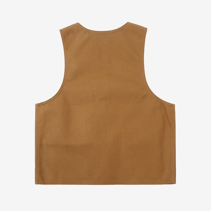 Boncoura Heavy Duck Canvas Utility Vest Mention Exclusive Made in Japan vintage hunting military style duck canvas vest back view