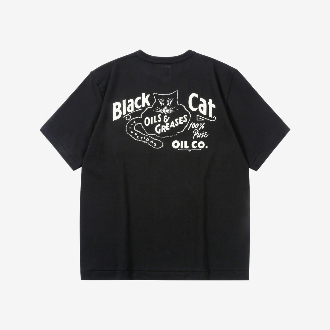 Attractions x MASA SCULP AM0001 Black Cat Pocket T-Shirt Black – Back View
